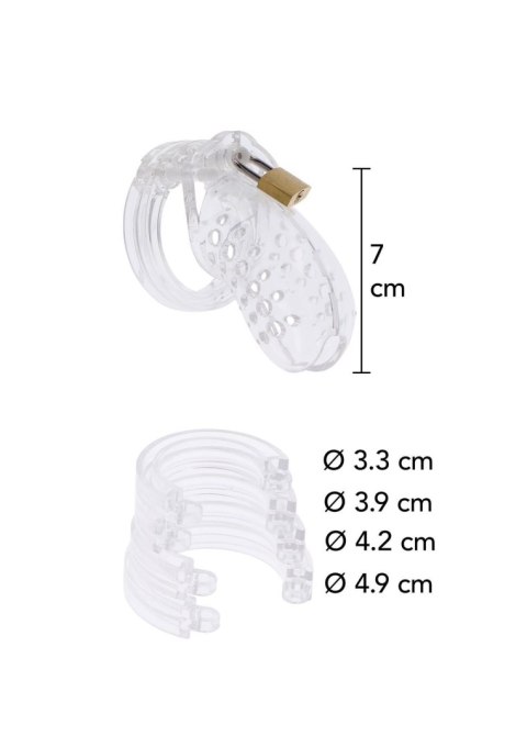 Chastity Cock Cage Acrylic Transparent Hidden Desire