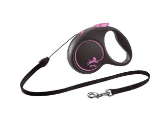 Flexi Smycz Black Design S Linka 5m Do 15kg Różowa Flexi