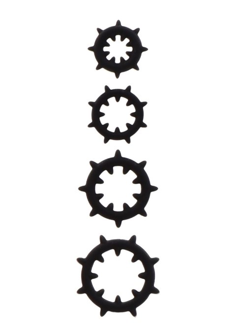 Nipple Enlargers with 8 Rings Black Taboom
