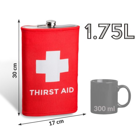 Gigantyczna Piersiówka Thirst Aid na osiemnastkę Froster