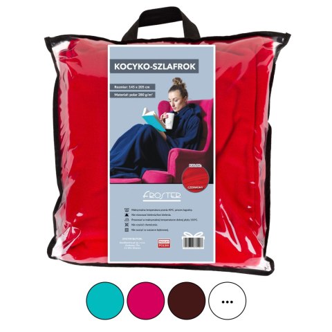 Kocyk Szlafrok Groszek koc z rękawami polar POLSKI Froster