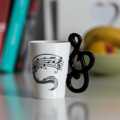 Kubek Muzyka - Klucz Wiolinowy - prezent dla nauczyciela muzyki, muzyka Froster