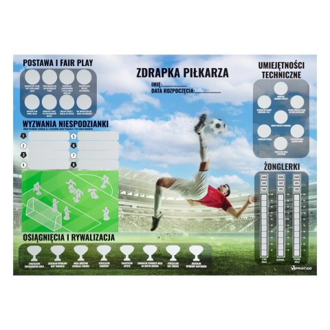 Mata treningowa do piłki Sprintigo ProMat XXL 180x120 i Zdrapka Piłkarza Sprintigo