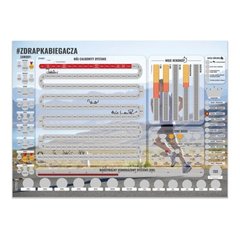 Zdrapka Biegacza plakat do zdrapywania PREZENT Froster