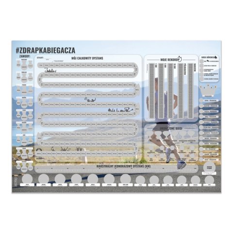 Zdrapka Biegacza plakat do zdrapywania PREZENT Froster