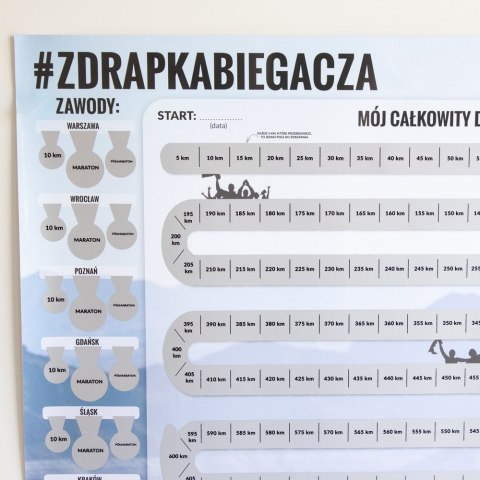Zdrapka Biegacza plakat do zdrapywania PREZENT Froster