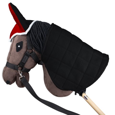 Derka dwustronna i nauszniki Skippi dla Hobby Horse - czerwono - czarna Skippi