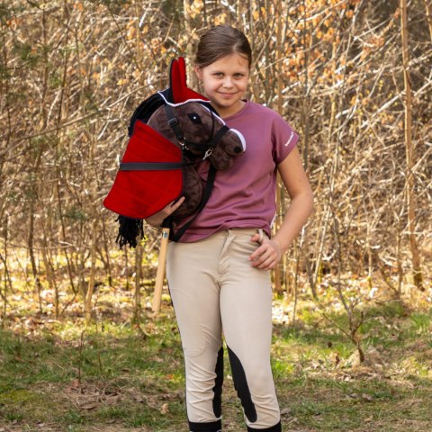 Derka dwustronna i nauszniki Skippi dla Hobby Horse - czerwono - czarna Skippi