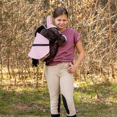 Derka dwustronna i nauszniki Skippi dla Hobby Horse - różowa i szara Skippi