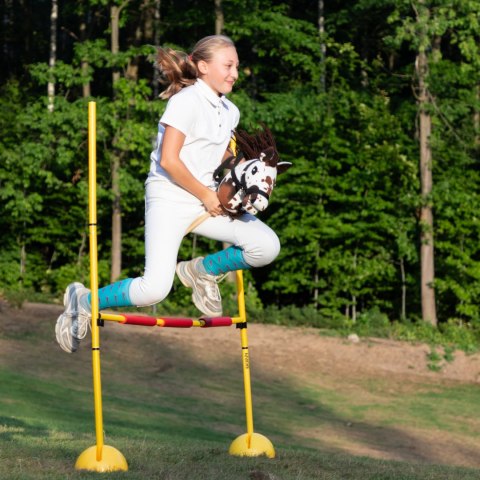 Skippi Hobby Horse A5 w brązowe łaty - koń na kiju - kantar wodze zestawie Skippi