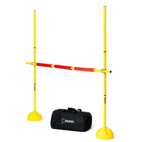 Zestaw Skippi - Hobby Horse Czarny i przeszkoda do skakania 135 cm Skippi