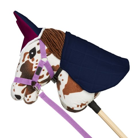 Zestaw Skippi - Hobby Horse Gniado - srokaty - Derka fuksja -Kantar lawenda Skippi