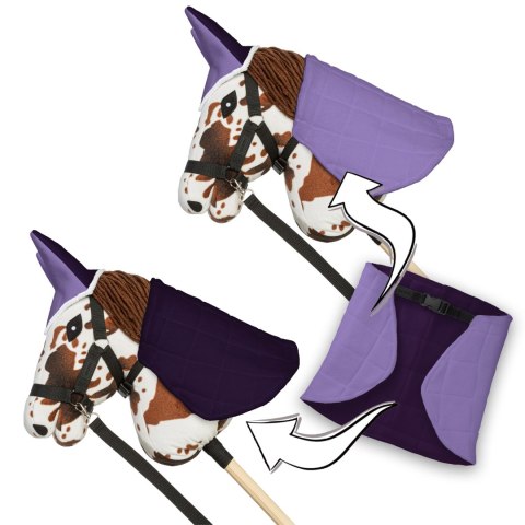 Zestaw Skippi - Hobby Horse Gniado - srokaty - Derka wrzos i śliwka Skippi