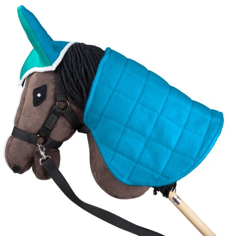 Zestaw Skippi - Hobby Horse Gniady - Derka i nauszniki - mięta i niebieski Skippi