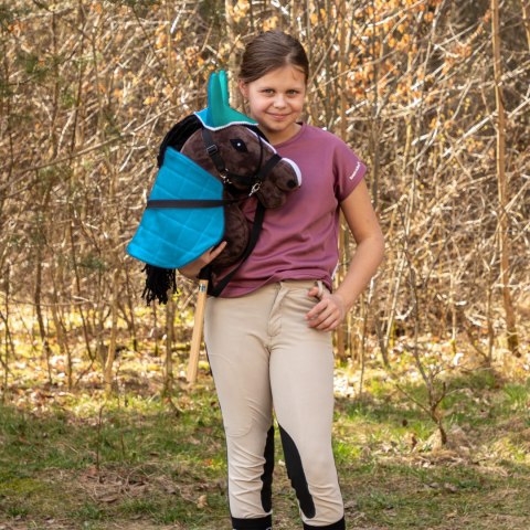 Zestaw Skippi - Hobby Horse Gniady - Derka i nauszniki - mięta i niebieski Skippi