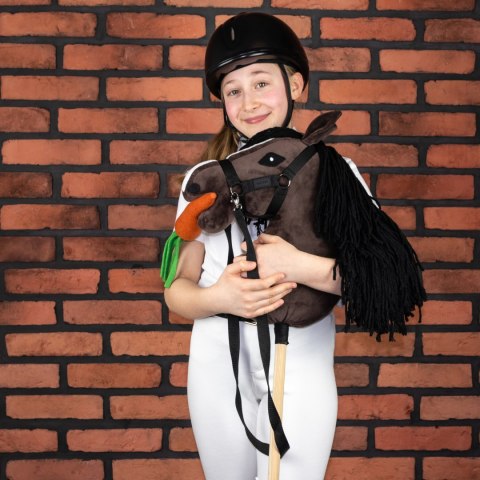 Zestaw Skippi - Hobby Horse Gniady - Derka i nauszniki - różowa i szara Skippi