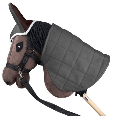 Zestaw Skippi - Hobby Horse Gniady - Derka i nauszniki - szary i brąz Skippi