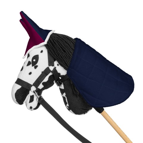 Zestaw Skippi - Hobby Horse Karo - srokaty - Derka fuksja i granat Skippi