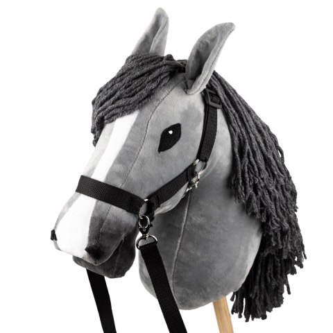 Zestaw Skippi - Hobby Horse Szary - Derka i nauszniki - fuksja i granat Skippi