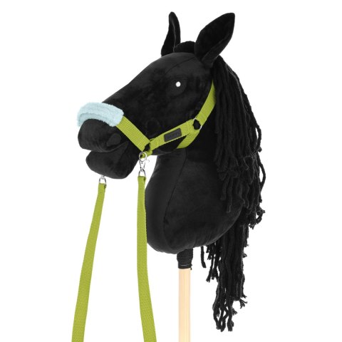 Zestaw Skippi - Hobby Horse czarny i dodatkowy kantar - jasny zielony Skippi