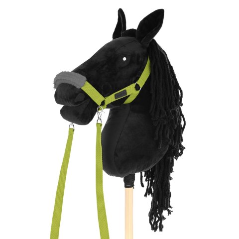 Zestaw Skippi - Hobby Horse czarny i dodatkowy kantar - jasny zielony Skippi