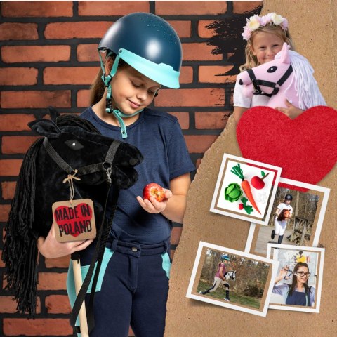Zestaw Skippi - Hobby Horse czarny i dodatkowy kantar - szary Skippi