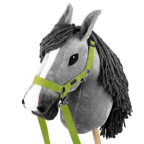 Zestaw Skippi - Hobby Horse szary i dodatkowy kantar - jasny zielony Skippi