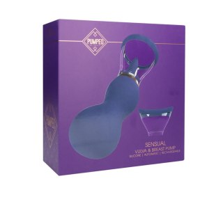 Sensual - Rechargeable Vulva and Breast Pump - Purple Pumped
