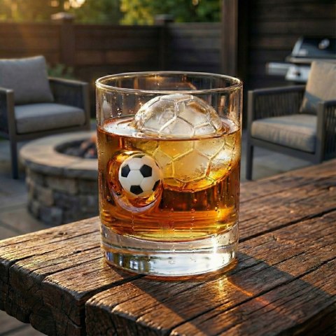 Szklanka do whisky z piłką - prezent dla kibica, piłkarza, faceta, męża Froster