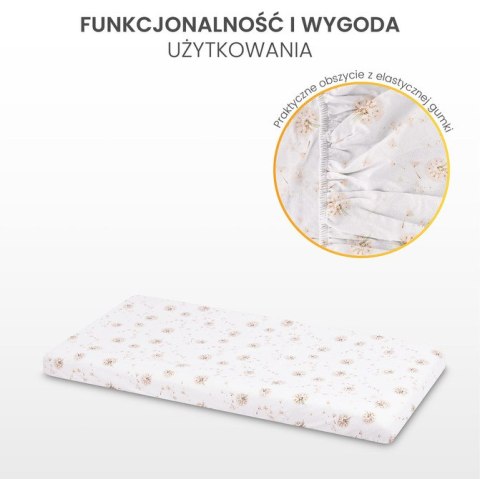 PRZEŚCIERADŁO DRUKOWANE DMUCHAWCE BEŻOWE 60X120 CM