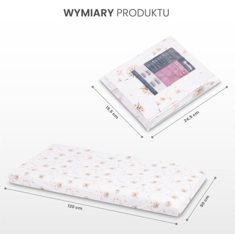 PRZEŚCIERADŁO DRUKOWANE DMUCHAWCE BEŻOWE 60X120 CM