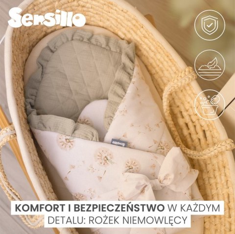 ROŻEK MUŚLIN DMUCHAWCE BEŻOWE 75x75