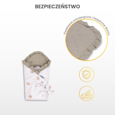 ROŻEK MUŚLIN DMUCHAWCE BEŻOWE 75x75