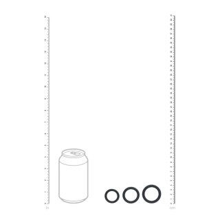 Classic Silicone Cockring Set of 3 - XS/S/M - Black Levelz by Shots