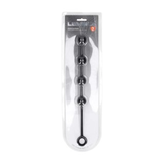 Round Silicone Anal Balls - M - 30mm - Black Levelz