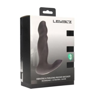 Vibrating and Thrusting Silicone Prostate Massager - Black Levelz