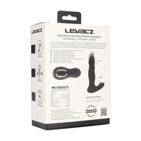 Vibrating and Thrusting Silicone Prostate Massager - Black Levelz