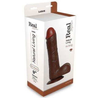 Wibrator-REALISTIC VIBRATOR REAL RAPTURE BROWN 9" Real Rapture