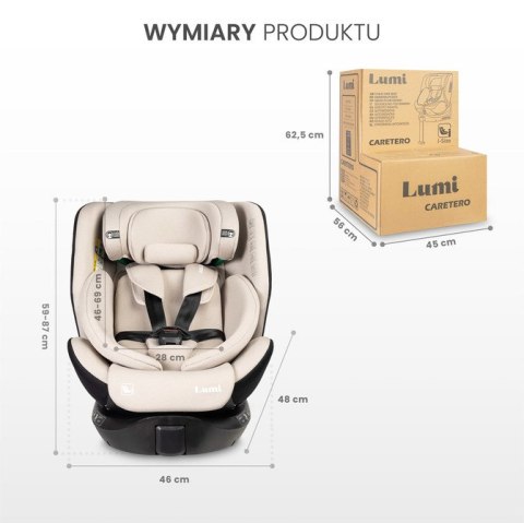 FOTELIK LUMI I-SIZE LIGHT GREY (40-150)