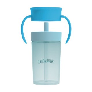 TC01045 KUBEK 360° PICIE JAK ZE SZKLANKI-SŁOMKA 300ML NIEBIESKI