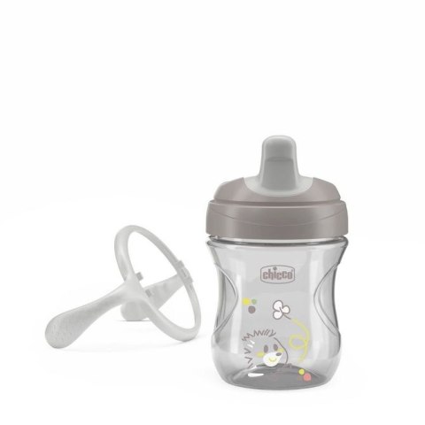 180646 KUBEK NIEKAPEK Z TWARDYM USTNIKIEM 200ML 6+ SZARY