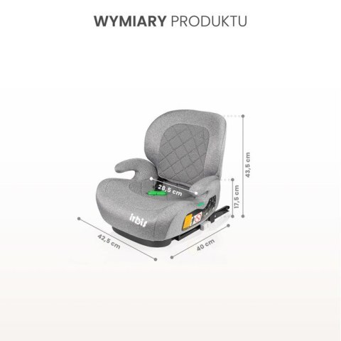 FOTELIK IRBIS I-SIZE GREY MELANGE (125-150)