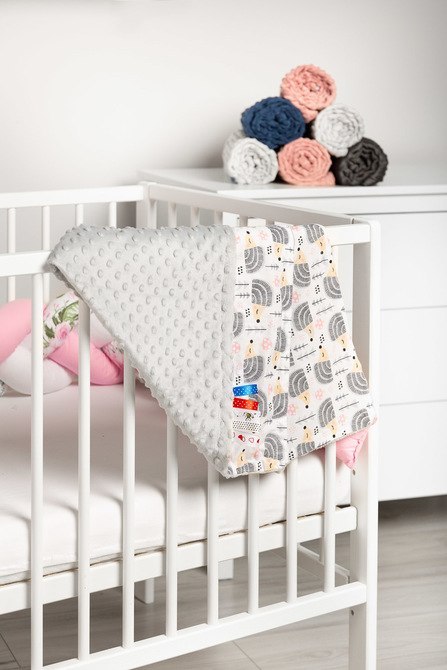 LEKKI KOCYK MINKY 75x100 JEŻYKI SZARY
