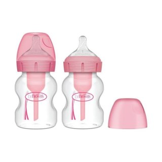 WB52601 BUTELKA Z SZEROKĄ SZYJKĄ 150ML OPTIONS+ 2-PAK RÓŻOWY
