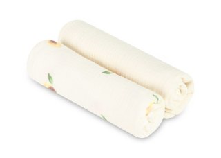 PIELUCHA MUŚLIN KRESZOWANY 60X75 2-PACK PEACH CREAM