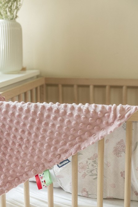 KOC MINKY 75X100 FLORI DUSTY PINK