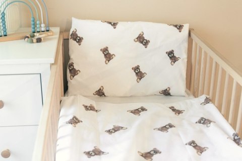 KOMPLET POŚCIELI 2 EL. BAWEŁNA TEDDY BEIGE 100X135
