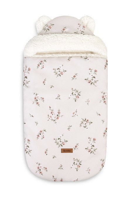 ŚPIWOREK DO FOTELIKA I WÓZKA GŁĘBOKIEGO 80X45 FLOWERS