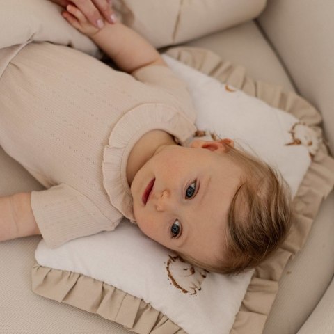 KOMPLET DO ŁÓŻECZKA BAWEŁNA ROSE BEIGE 75X95 25X35