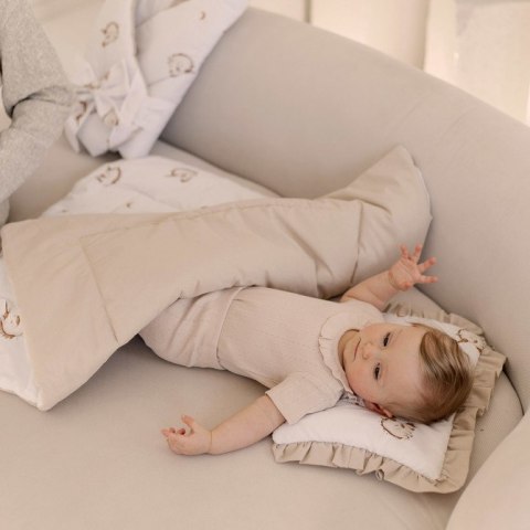 KOMPLET DO ŁÓŻECZKA BAWEŁNA ROSE BEIGE 75X95 25X35